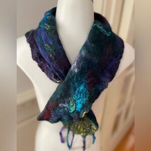 Hand crafted merino wool scarf
